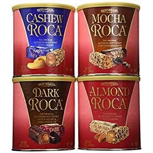 KC Commerce Almond Roca 10 Ounce Canister Variety Pack (KC Variety Pack of 4)