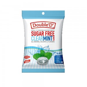Double D Sugar Free Clear Mint Drops Holiday Candy With Low Sugar & transparent