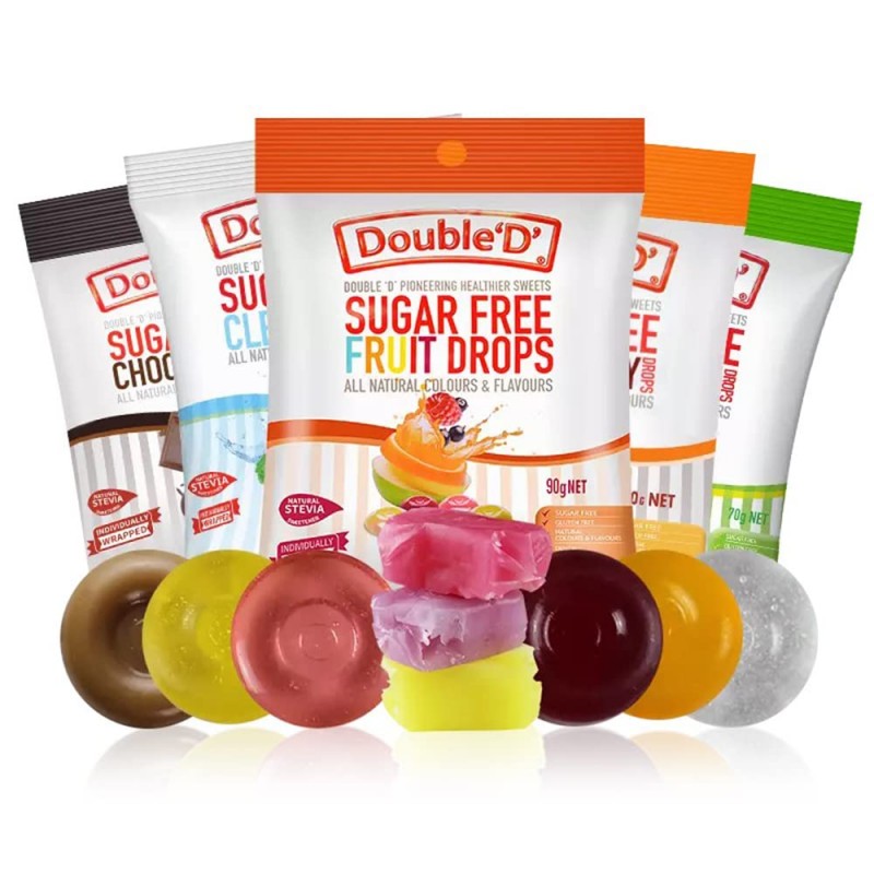 Double D Sugar Free Clear Mint Drops Holiday Candy With Low Sugar &  transparent