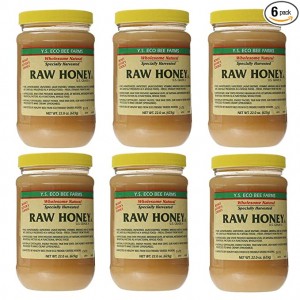 Y.S. Eco Bee Farms Unfiltered Raw Honey Shelf-Stable All Natural - 22 oz, 6pack